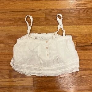 Wilfred aritzia Ivory Lace Buttoned Blouse